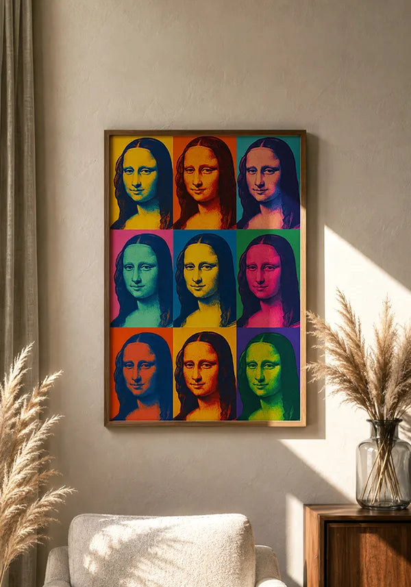 Quadro Monalisa no estilo Pop Art de Andy Warhol