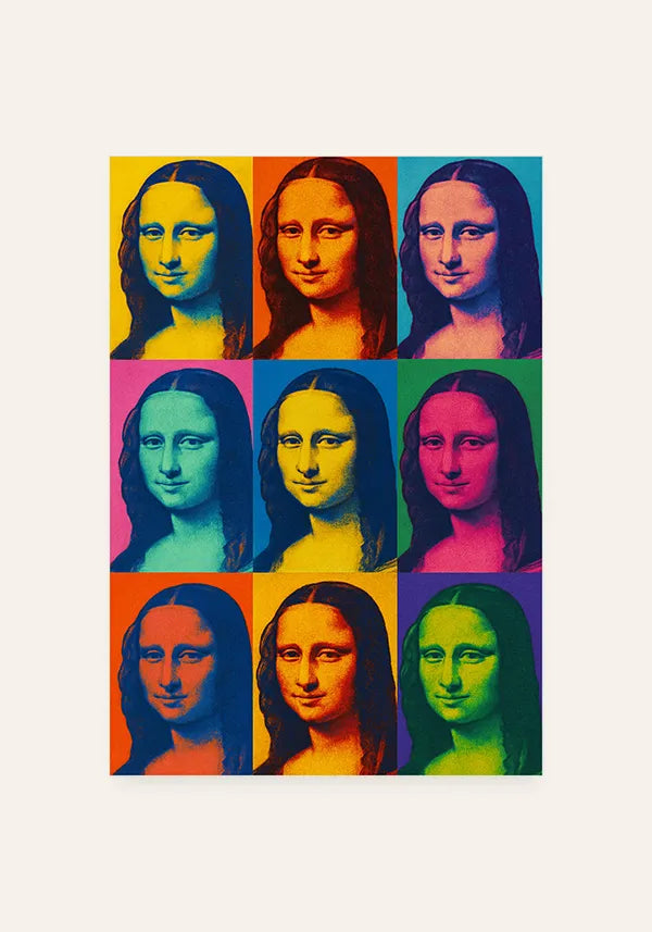 Quadro Monalisa no estilo Pop Art de Andy Warhol