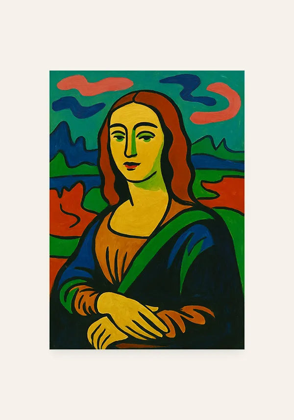 Quadro Monalisa no estilo Matisse II