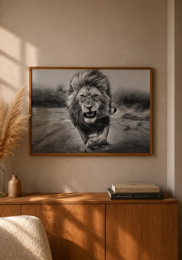 Quadro Leão Ferroz Horizontal