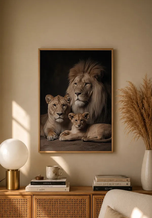 Quadro Família Leão 1 Filhote