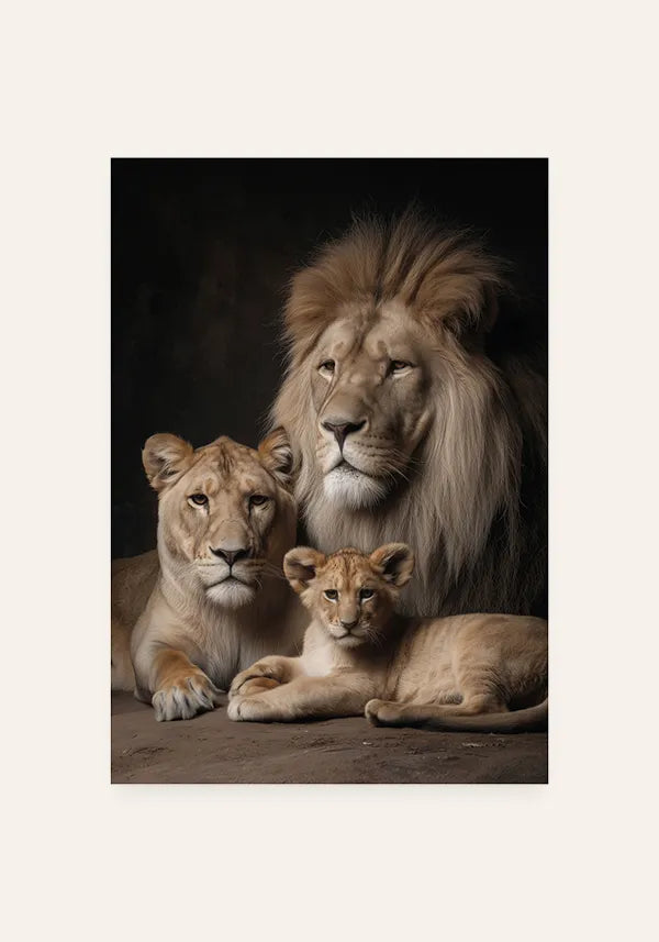 Quadro Família Leão 1 Filhote