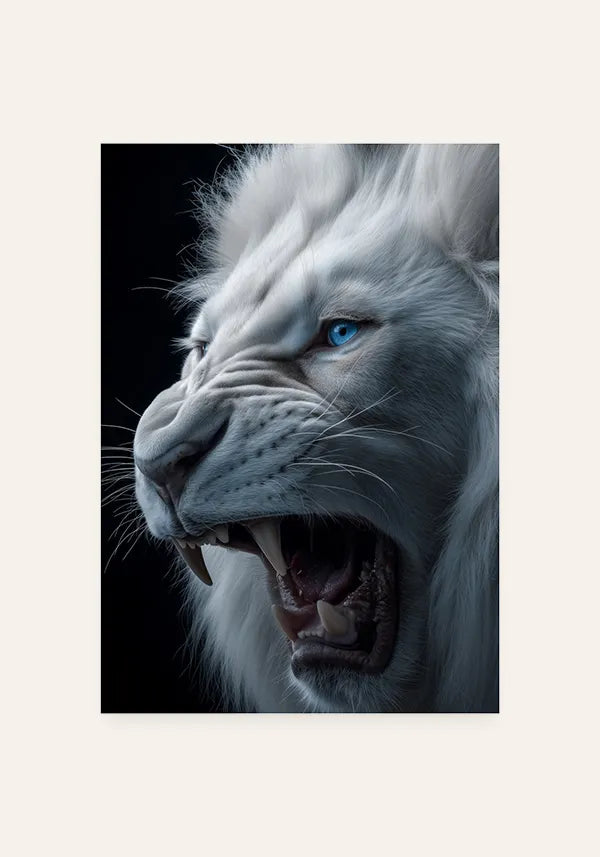 Quadro Leão Olho Azul Ferroz