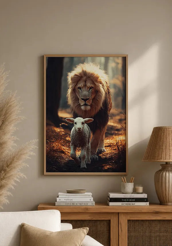 Quadro Cordeiro e Leão I
