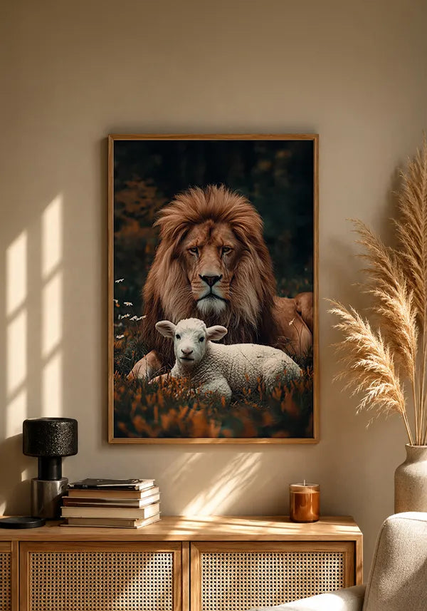 Quadro Cordeiro e Leão II