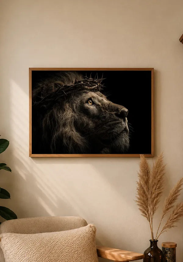 Quadro do Leão da Tribo de Judá Horizontal