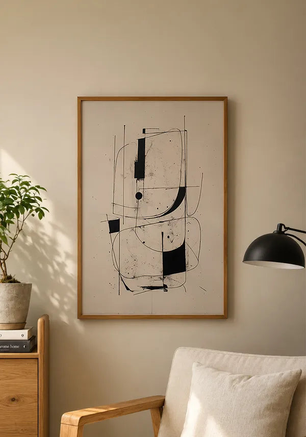 Quadro Abstrato Linhas e Traços I