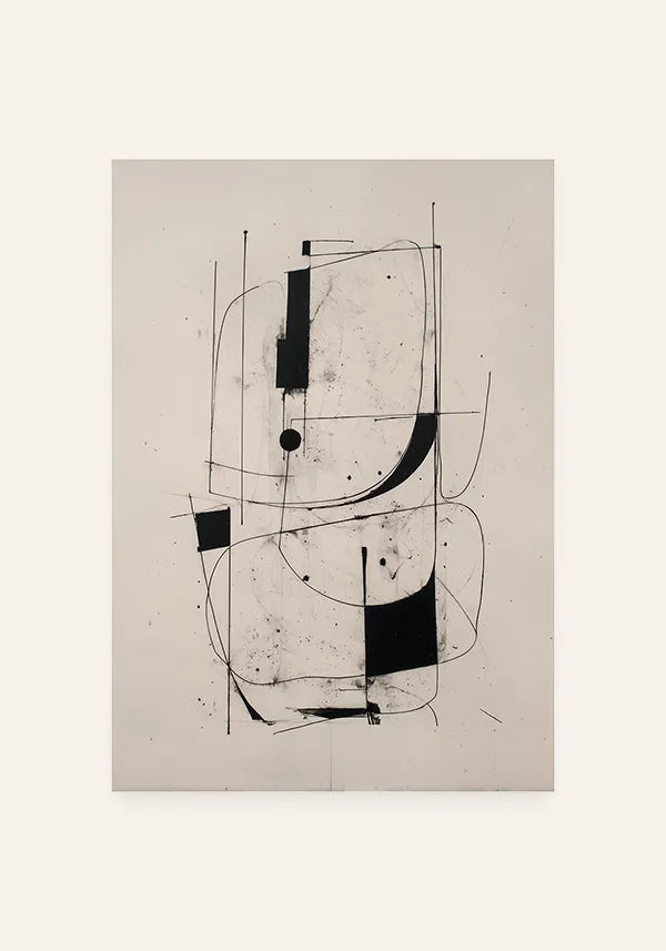Quadro Abstrato Linhas e Traços I