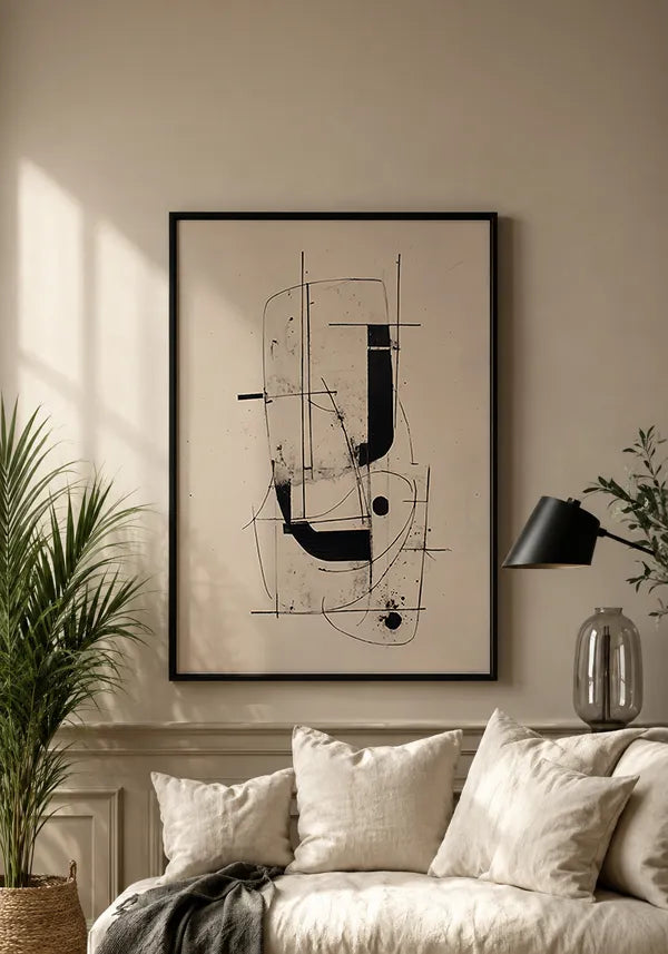 Quadro Abstrato Linhas e Traços II