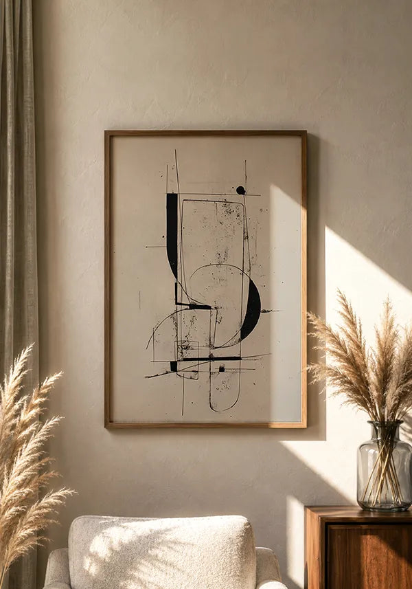Quadro Abstrato Linhas e Traços III