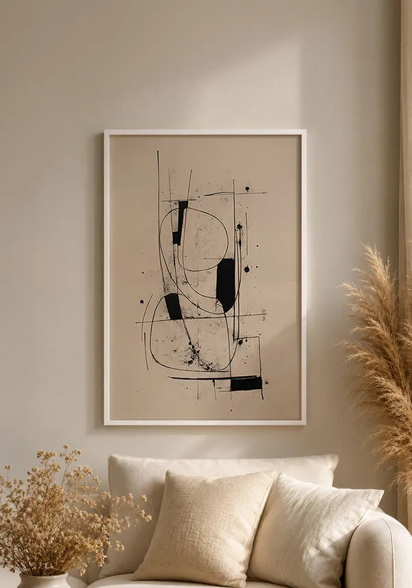 Quadro Abstrato Linhas e Traços IV