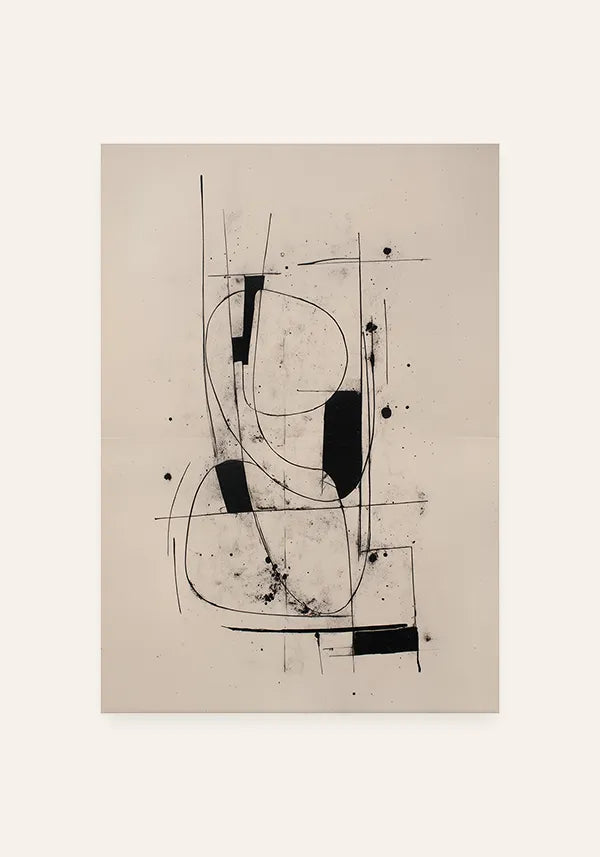 Quadro Abstrato Linhas e Traços IV