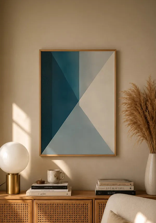 Quadro Abstrato Azul Geométrico I