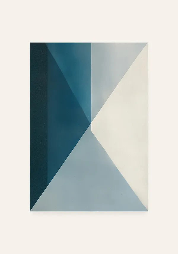 Quadro Abstrato Azul Geométrico I