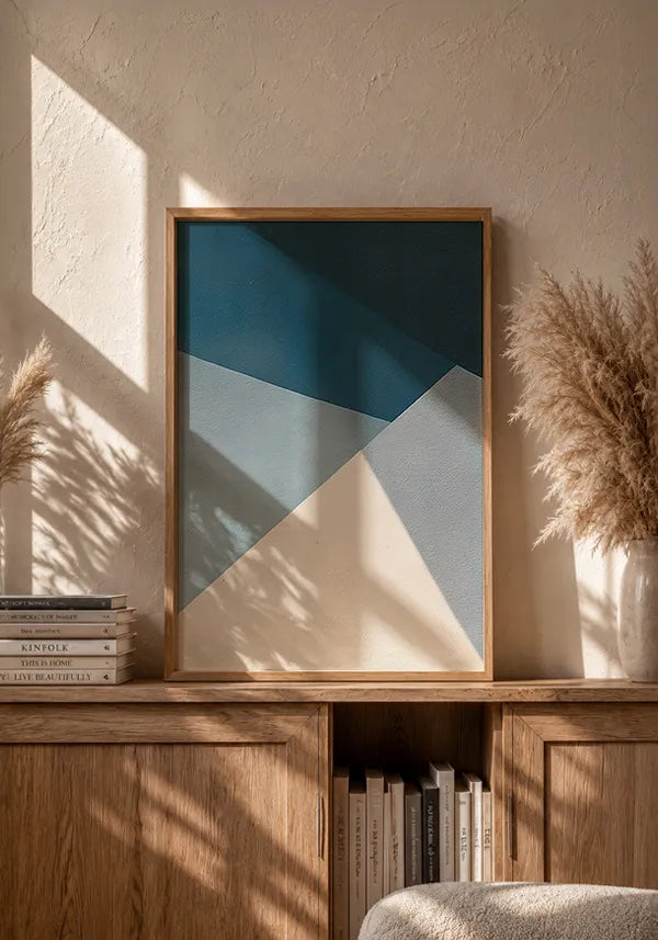 Quadro Abstrato Azul Geométrico II