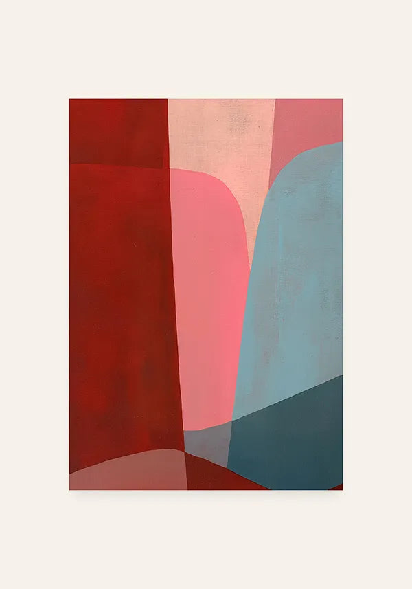 Quadro Moderno Abstrato Vermelho e Azul II