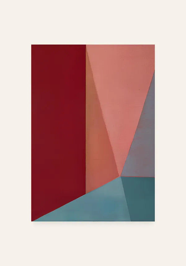Quadro Abstrato Azul e Rosa II