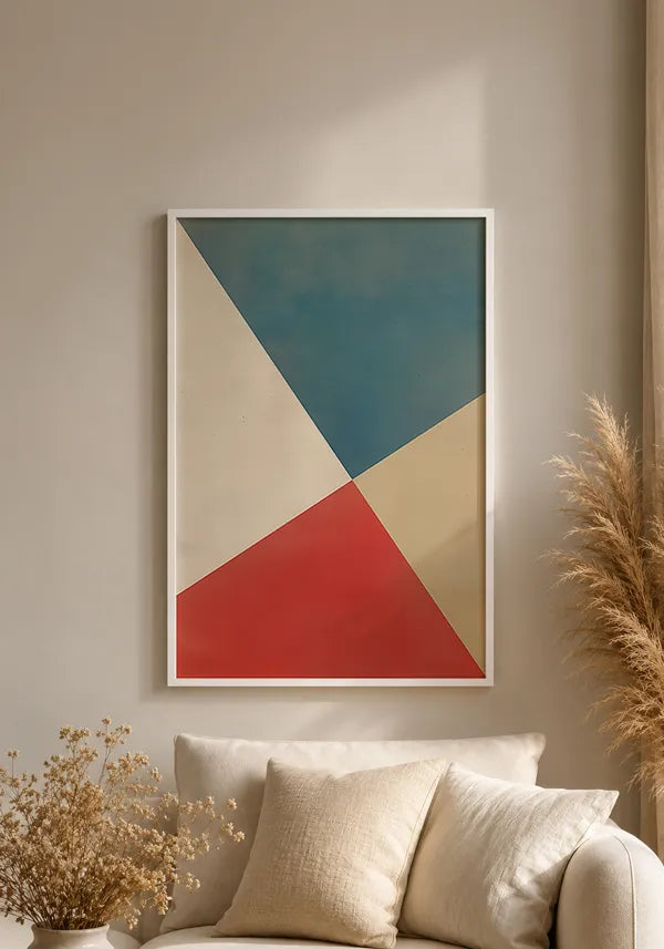 Quadro Geométrico Abstrato em Diagonais I