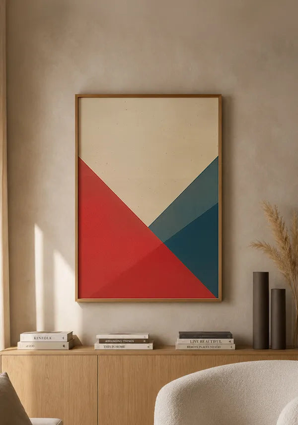 Quadro Geométrico Abstrato em Diagonais II
