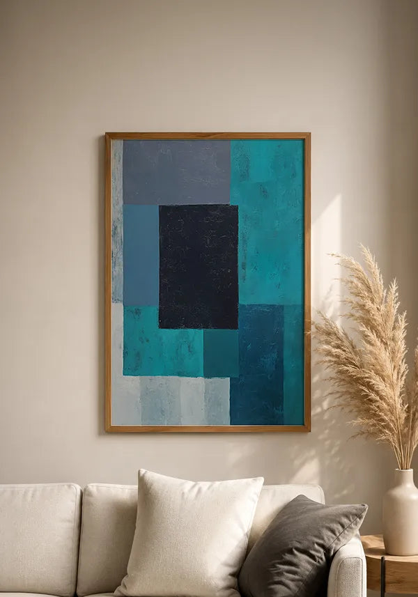Quadro Abstrato em Tons de Azul I