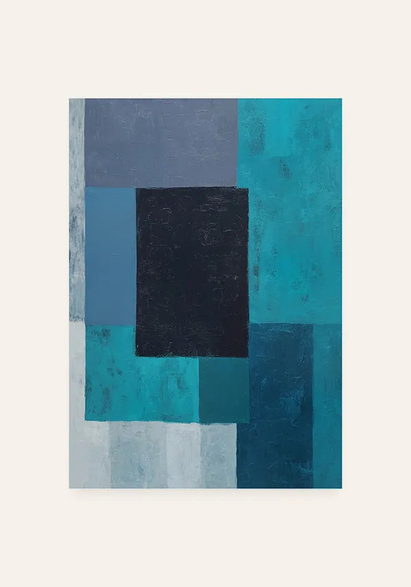 Quadro Abstrato em Tons de Azul I