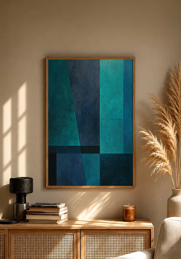 Quadro Abstrato em Tons de Azul II