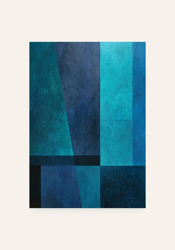 Quadro Abstrato em Tons de Azul II
