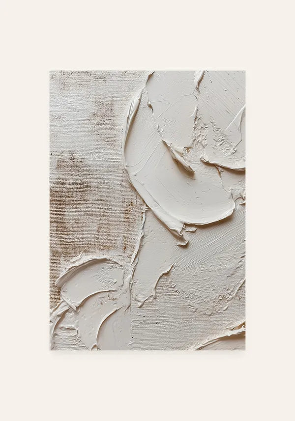 Quadro Abstrato Efeito Camadas Off-White I
