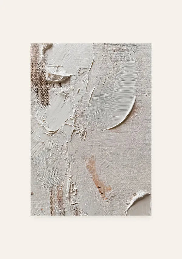 Quadro Abstrato Efeito Camadas Off-White II