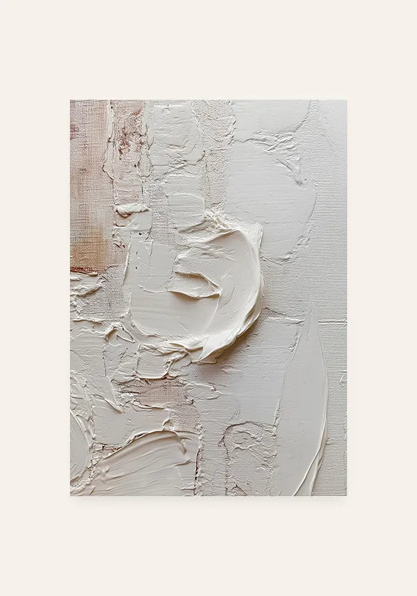 Quadro Abstrato Efeito Camadas Off-White IV