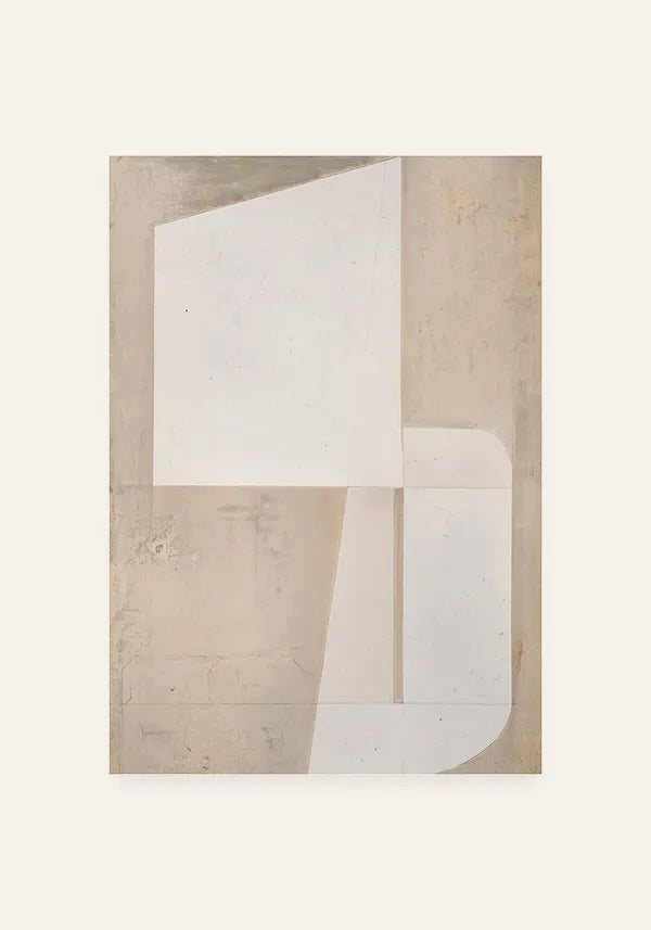 Quadro Abstrato Estilo Recortes Off-White II