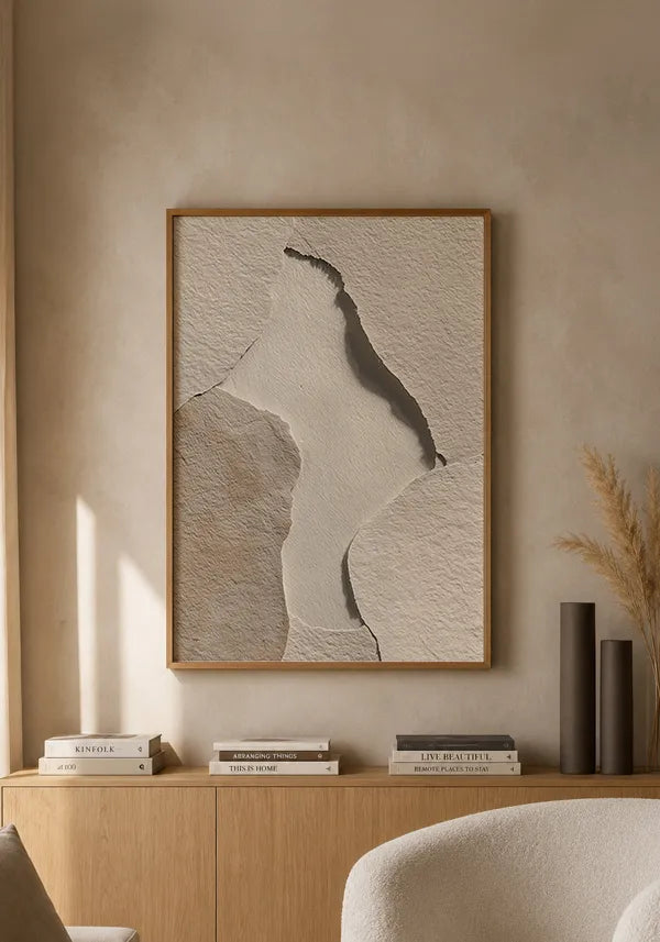 Quadro Estilo Recortes Orgânicos Off-White III