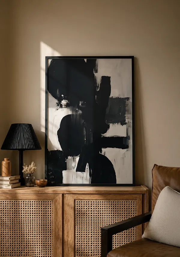 Quadro Abstrato Contraste em Preto I