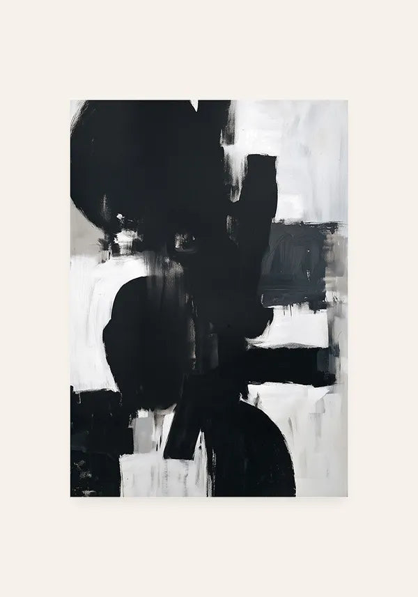 Quadro Abstrato Contraste em Preto I