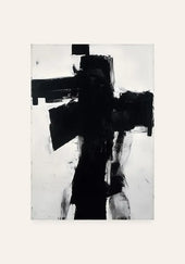 Quadro Abstrato Contraste em Preto III
