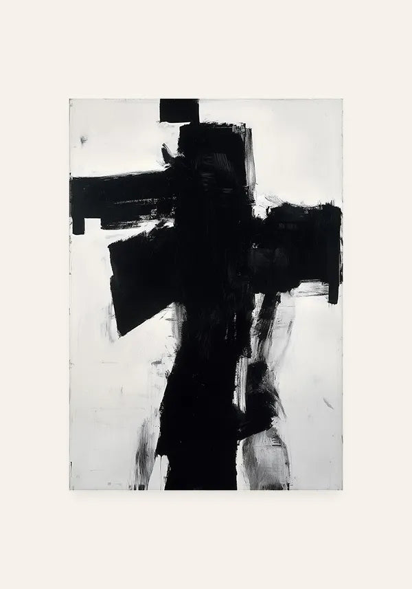 Quadro Abstrato Contraste em Preto III
