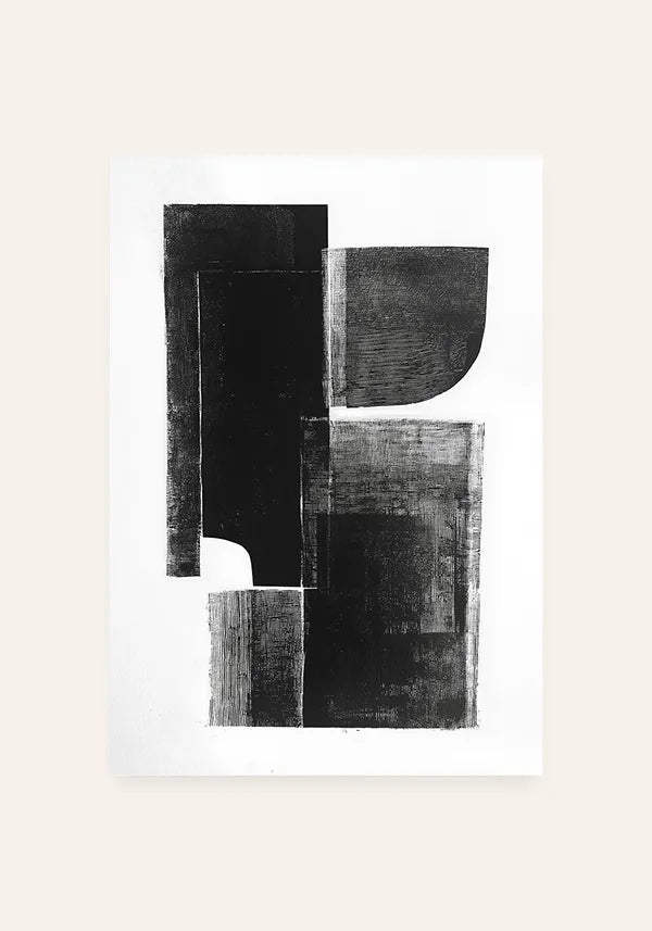 Quadro Preto e Branco Abstrato II