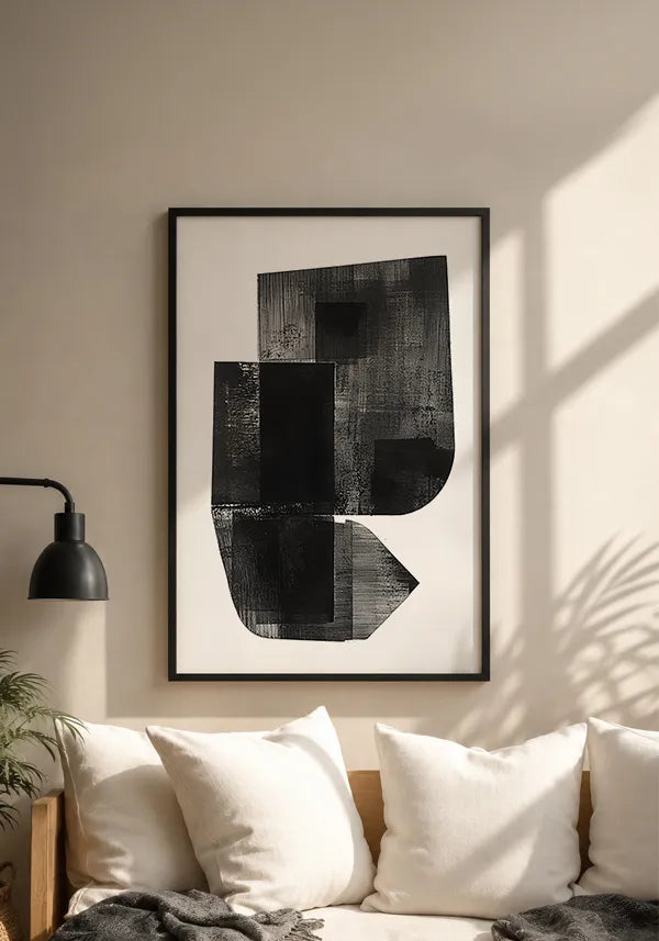 Quadro Preto e Branco Abstrato III