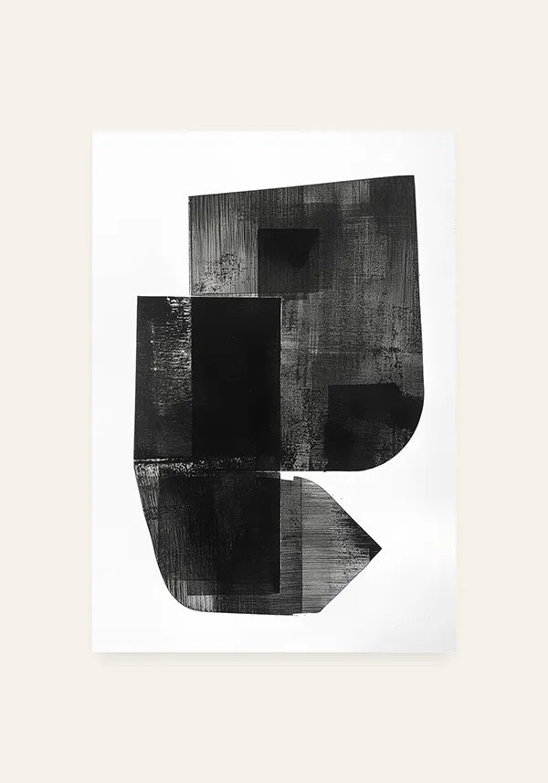 Quadro Preto e Branco Abstrato III