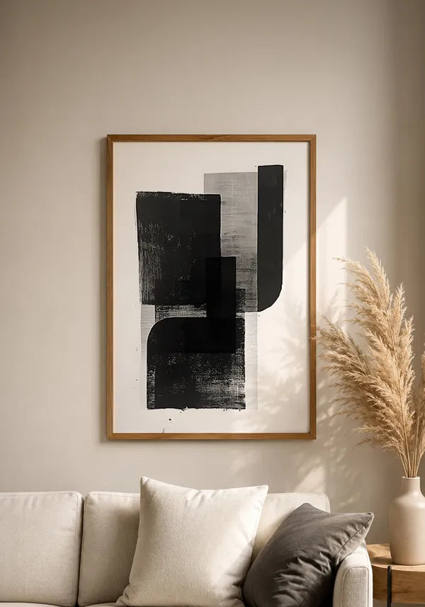 Quadro Preto e Branco Abstrato IV