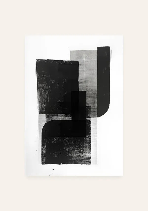 Quadro Preto e Branco Abstrato IV