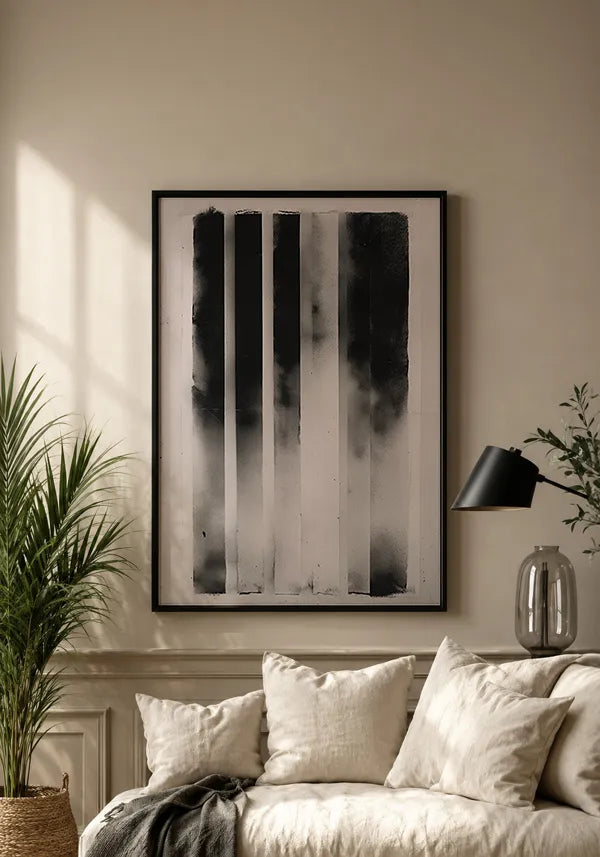 Quadro Abstrato Moderno em Preto III