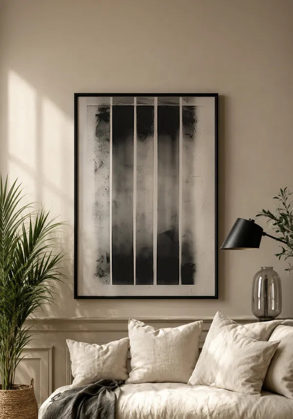 Quadro Abstrato Moderno em Preto IV