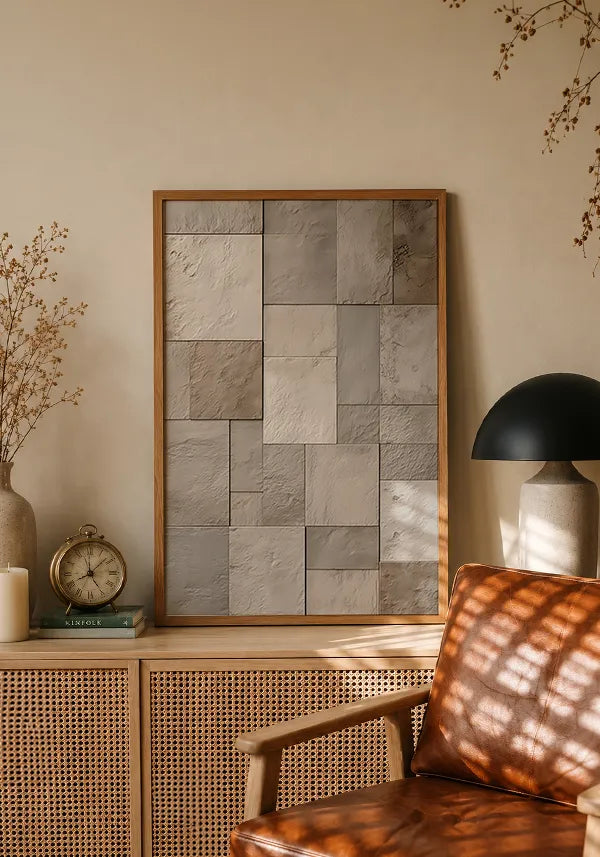 Quadro Mosaico Mineral em Concreto I