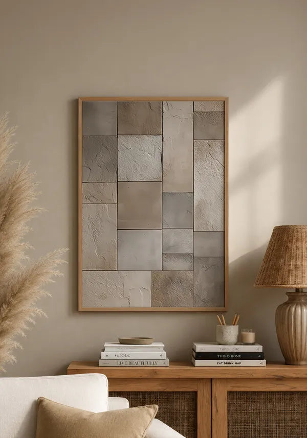 Quadro Mosaico Mineral em Concreto II
