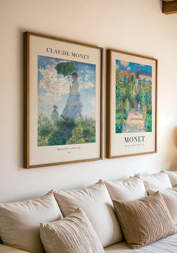 Kit 2 Quadros Claude Monet Jardins