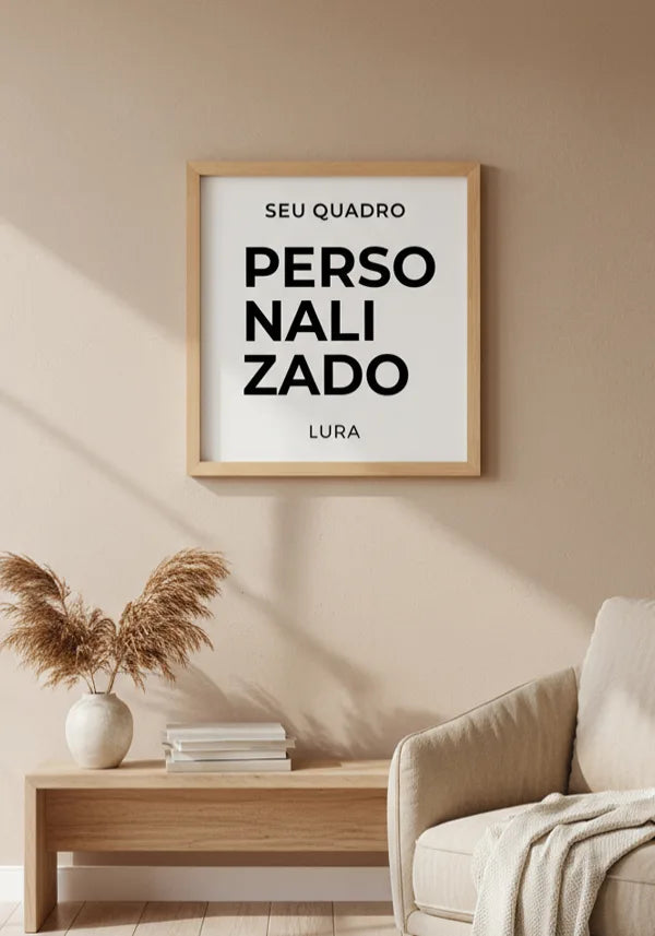 Quadro Personalizado Quadrado no ambiente