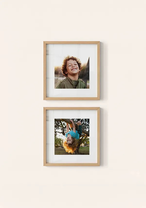 Kit 2 Quadros Quadrados Personalizados com Foto