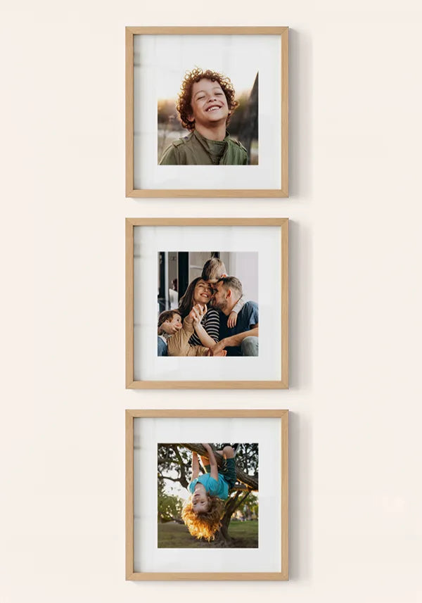 Kit 3 Quadros Quadrados Personalizados com Foto