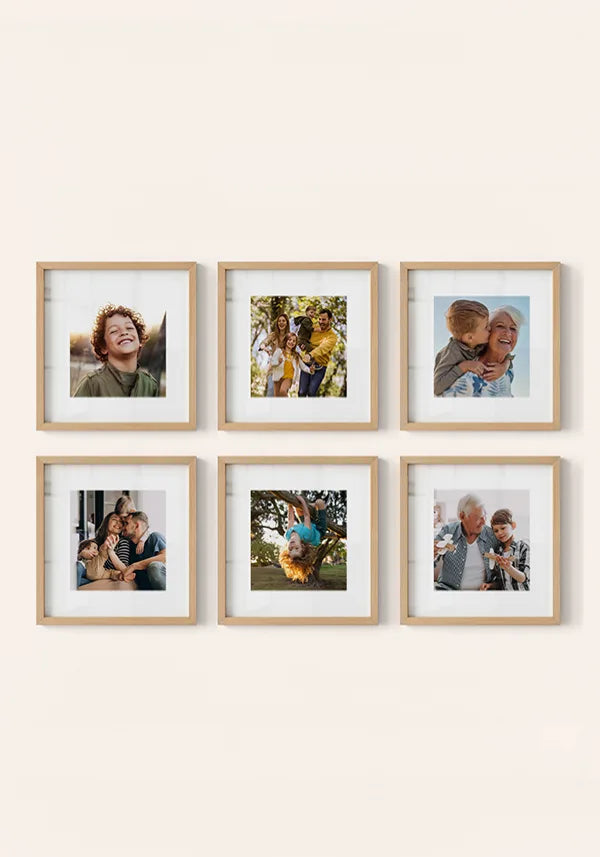 Kit 6 Quadros Quadrados Personalizados com Foto
